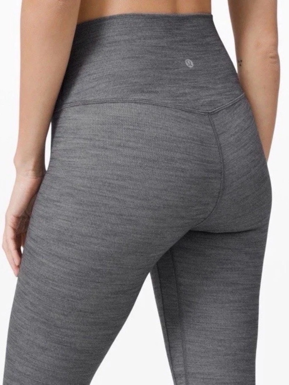 Lululemon Align High Rise Heathered Dark/SlateGray Yoga Legging Herringbone Sz 4